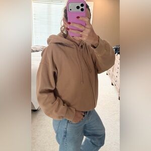 Aritzia Garment Dyed Full Zip Sweatshirt - M (2)